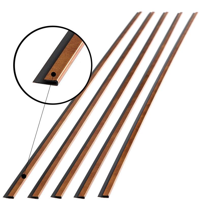 FASÄDE 47 in. Decorative Vinyl J Trim in Antique Bronze (5 Pack) - 5 Pack