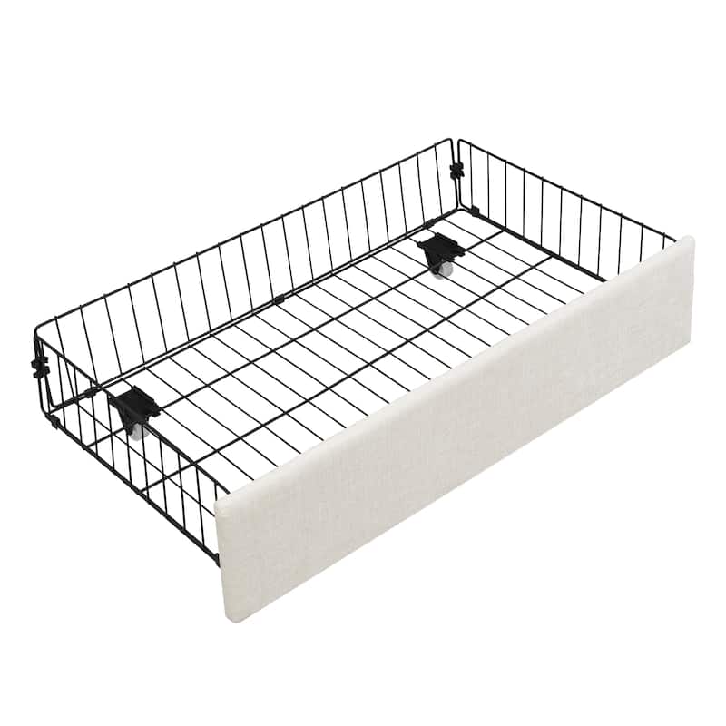 Christopher Knight Home - Modern Upholstered Storage Bed with Drawers and Vertical Headboard