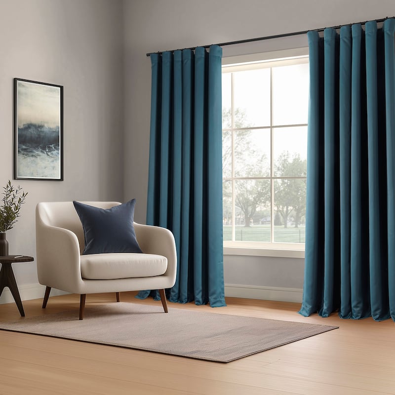 Exclusive Fabrics Room Darkening Curtains for Bedroom & Living Room Curtains - Window Drapes (2 Panels).