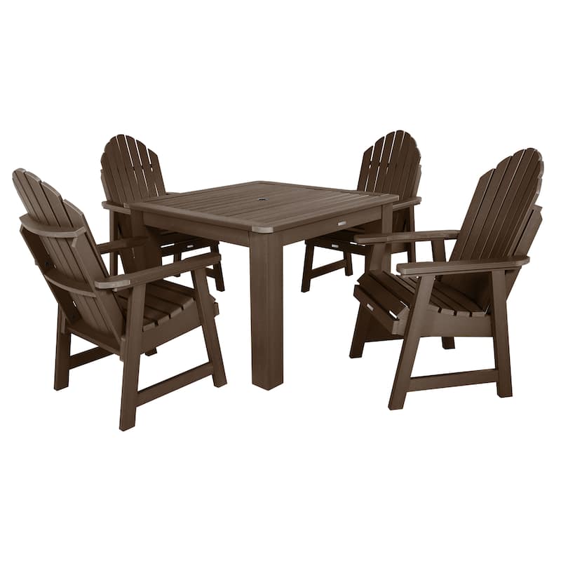 Hamilton 5-piece Outdoor Dining Set - 42" x 42" Table, Dining-height - Weathered Acorn