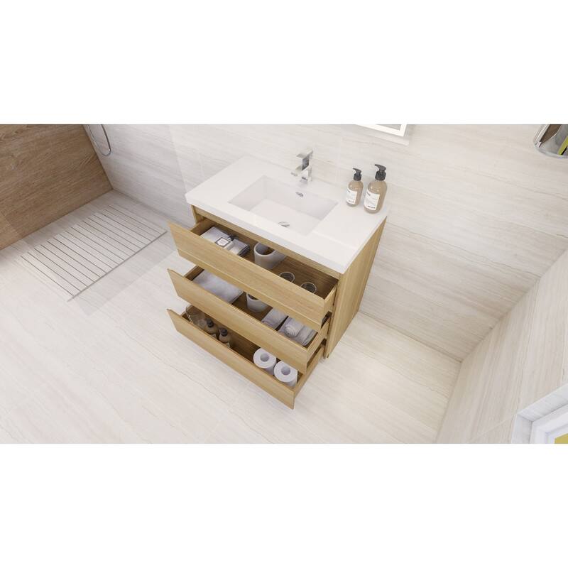 Aron 36'' Freestanding Vanity with Reinforced Acrylic Sink