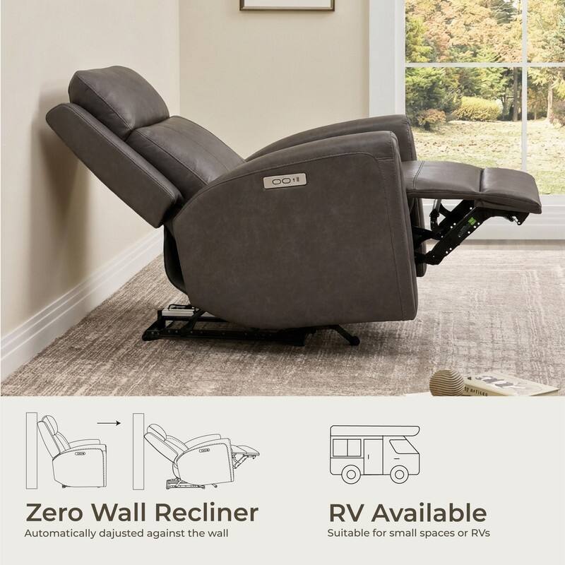 Spruce & Spring Power Recliner Chair Wall Hugger with USB & Type-C Charge