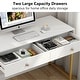 preview thumbnail 4 of 38, 47 inch Home Office Desk Study Writing Table with 2 Storage Drawers