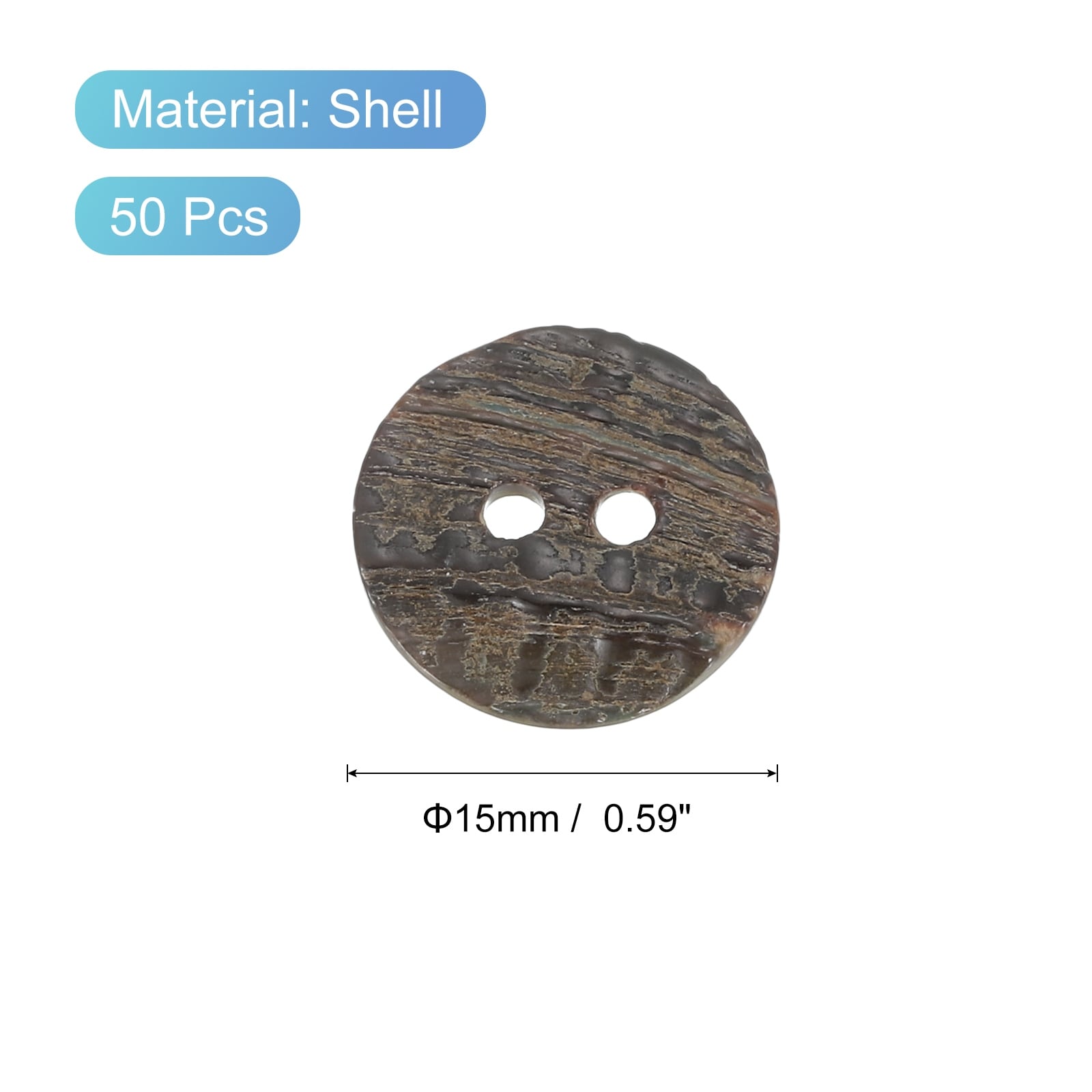 Natural Shell Buttons, Mother of Pearl Buttons, Sewing Craft Button for Shirt, Sewing DIY Crafts Decoration - Multicolor