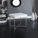 preview thumbnail 5 of 4, Carolina Living Summer Vanity Bench - White/Chrome