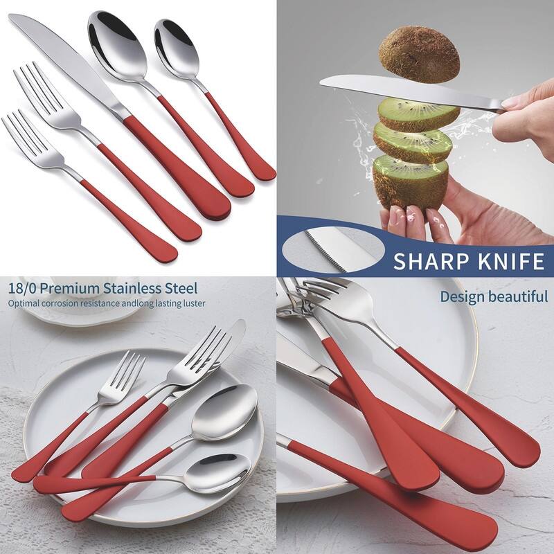 20 Piece 18/0 Stainless Steel Flatware Cutlery Set Service for 4,Mirror Finish