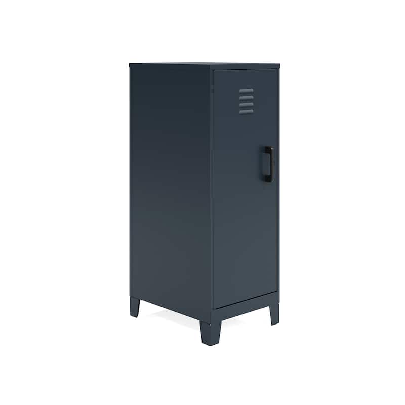 42.5"H 3 Shelf Vented Door Storage Locker Cabinet - Black