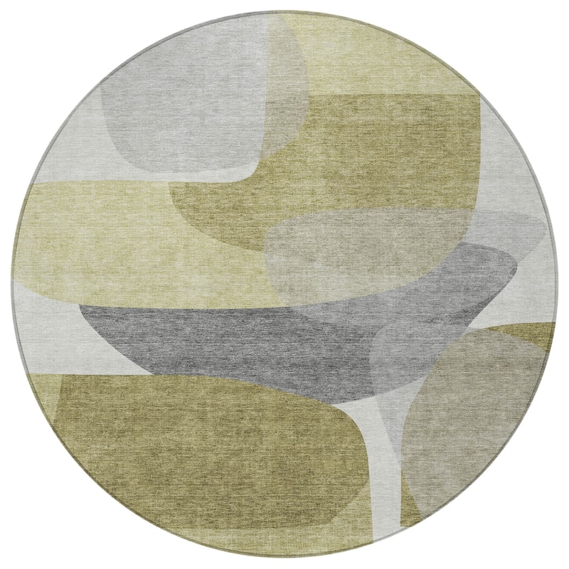 HomeRoots Abstract Transitional Rectangle Outdoor Rug