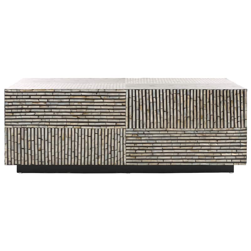 SAFAVIEH Hamza Rectangular Prism Coffee Table (Fully Assembled) - 48"W x 24"D x 17"H