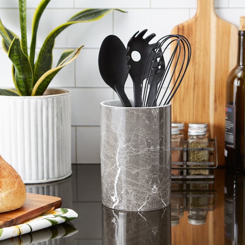 DII Marble Ceramic Utensil Holder