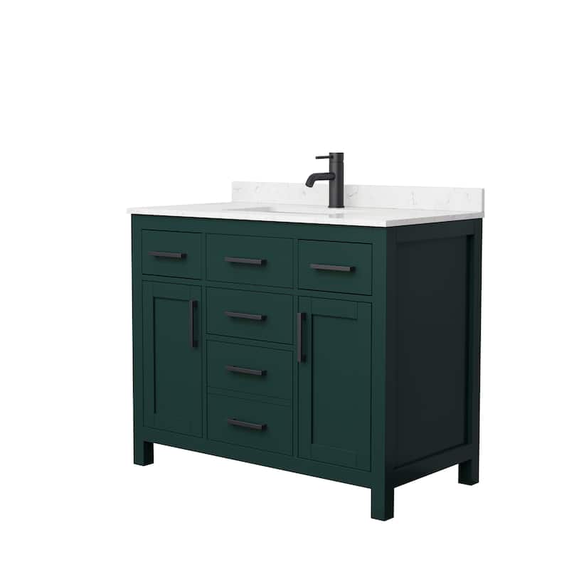Beckett 42 Inch Single Vanity, Cultured Marble Top