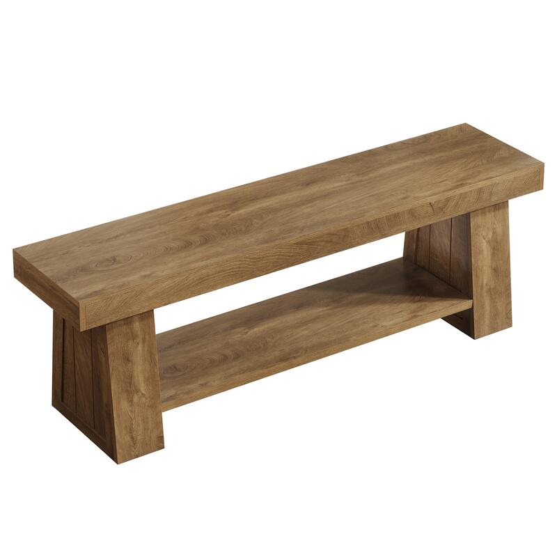 63" TV Stand for TVs up to 75 Inch, Entertainment Center with Storage Shelves, Media Television Stands for Living Room, Bedroom