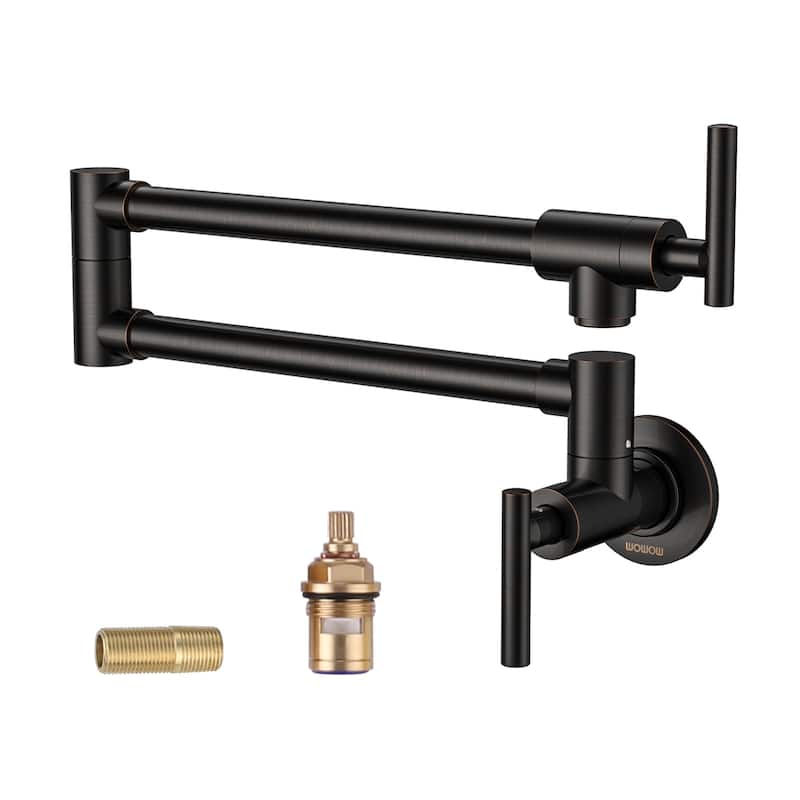 WOWOW Folding Wall Mount Faucets Stretchable - Oil Rubbed Bronze