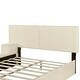 preview thumbnail 12 of 33, Velvet Platform Bed with Storage and Cup Holder, Queen Size