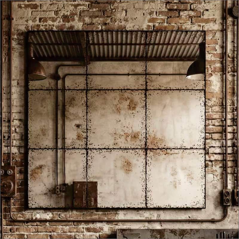 Square Wall-Mounted Mirror — Versatile Home Decor Ideal For Bedrooms, Living Rooms, Dining Rooms, Fireplaces - Black,White