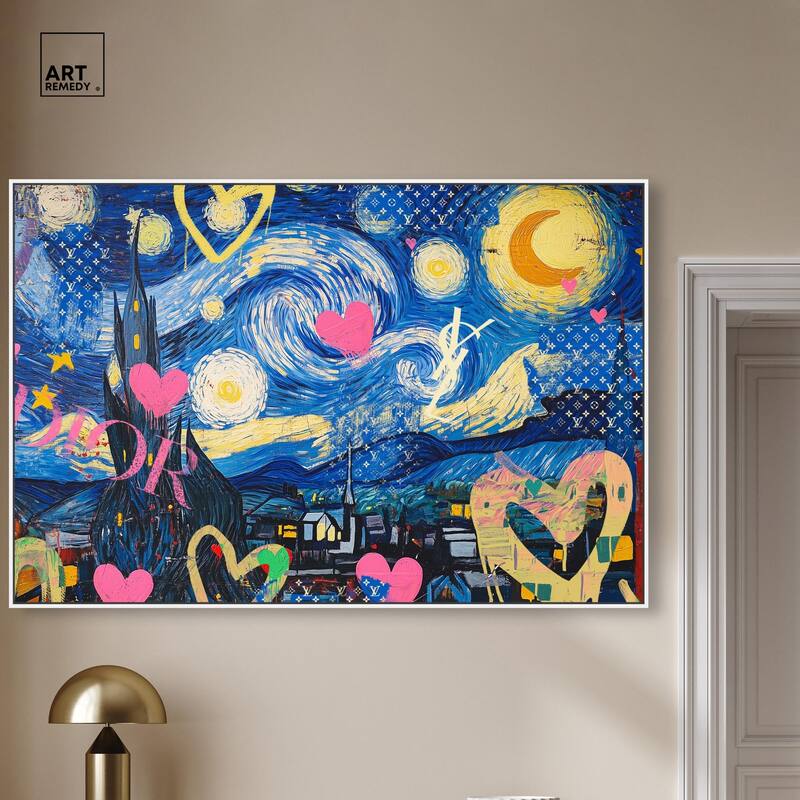Starry Night Graffiti Canvas by Art Remedy