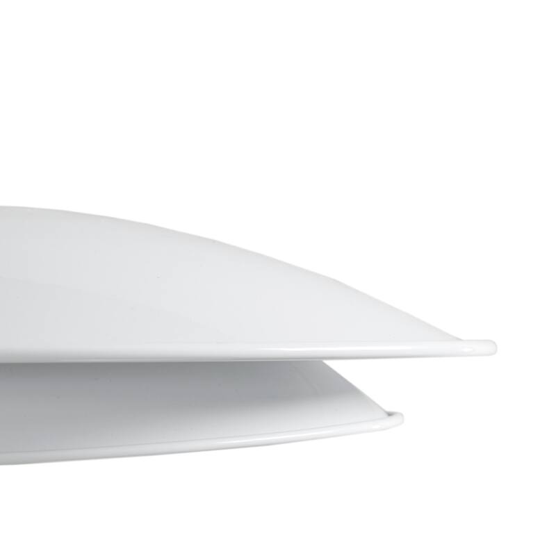 INK+IVY Saben Gold/ White 2-Tier Layered Shade Pendant