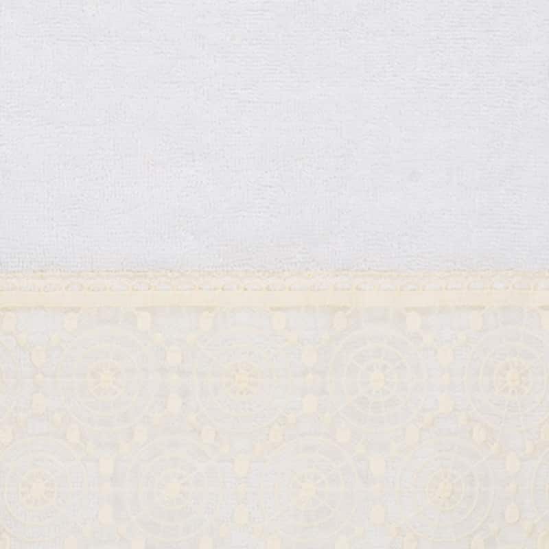 Authentic Hotel and Spa 100% Turkish Cotton Arian Cream Lace Embellished Bath Towel