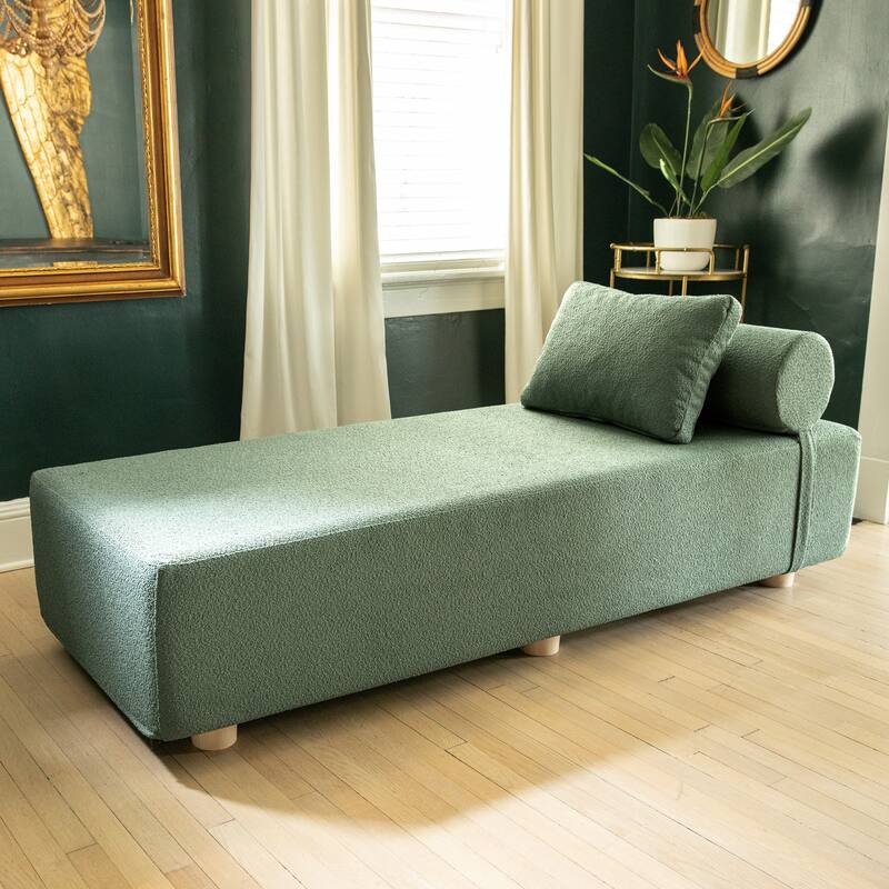 Jaxx Alvy Indoor Lounger / Daybed - Luxurious Lounger with Maple Feet, Boucle