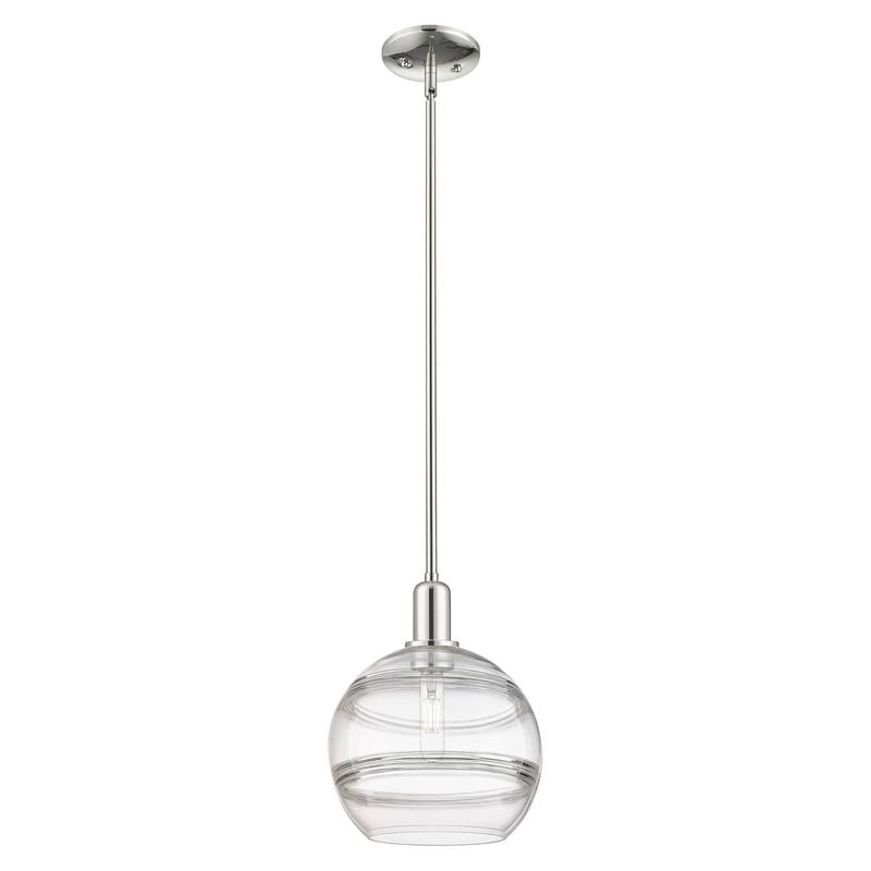 Innovations Lighting Endless Possibilities Arcadia - Rochester - 1 Light 10" Stem Hung Mini Pendant - Clear/Polished Nickel