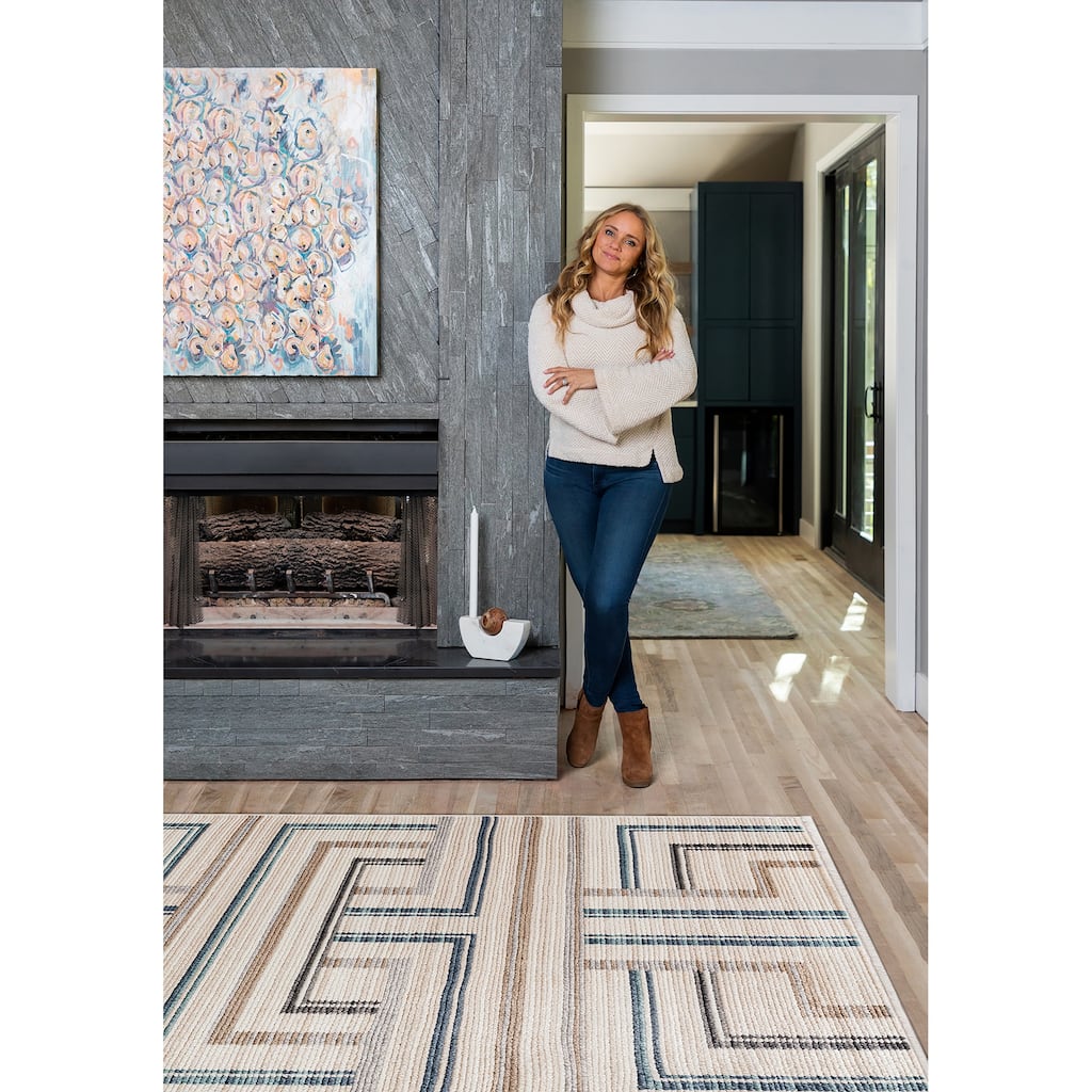 Juniper Collection Multi Machine Made Indoor Area Rug