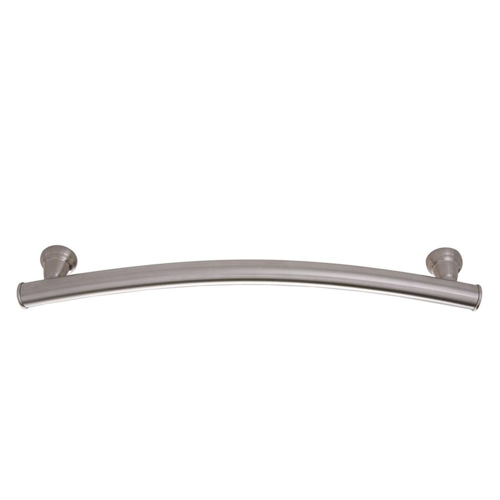ARISTA 18" Curved Decorative Safety Assist Bar - Brushed Nickel