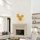 preview thumbnail 2 of 8, 17" Art Deco Gold 3-Light LED Sunbeam Flush Mount Wall Light Sconce