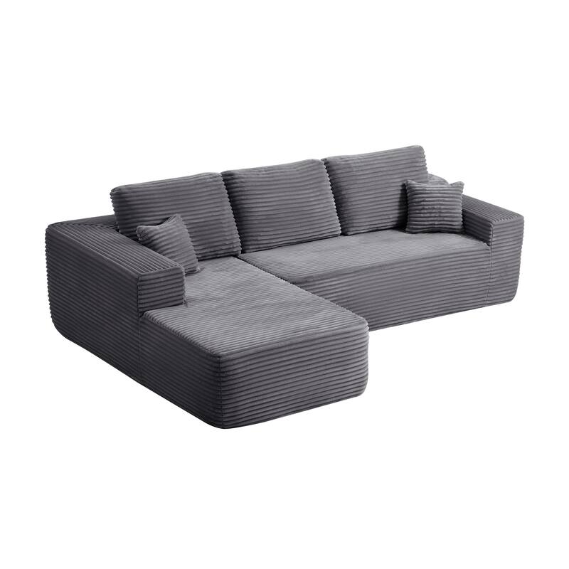 105" Cloud Sectional Couch with L-Shape Chaise,Modern Modular Sofa with Deep Seat, Upholstered Couches