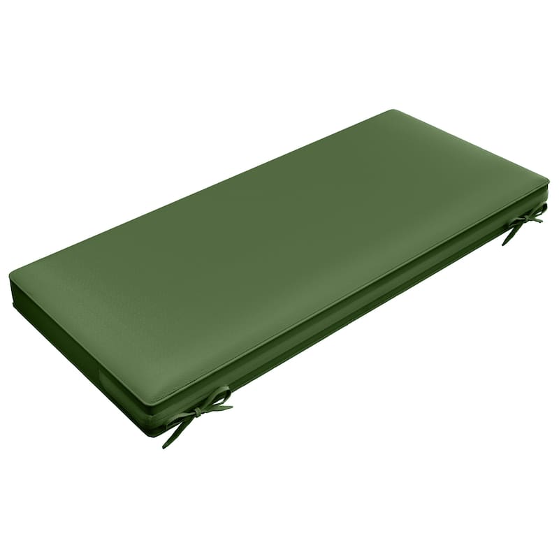 Waterproof Outdoor/Indoor Bench Seat Cushion Replacement for Patio Furniture - 42" x 18" x 3" - Dark Moss Green