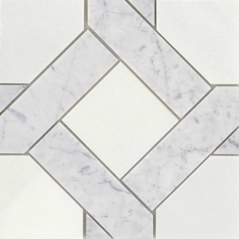 Emser Tile Alluro - 9" x 9" Square Basketweave Mosaic Wall Tile -