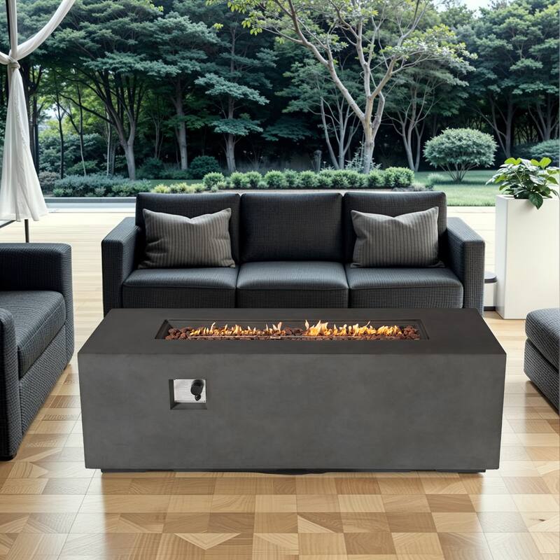 70inch Concrete Large Fire Pit Table