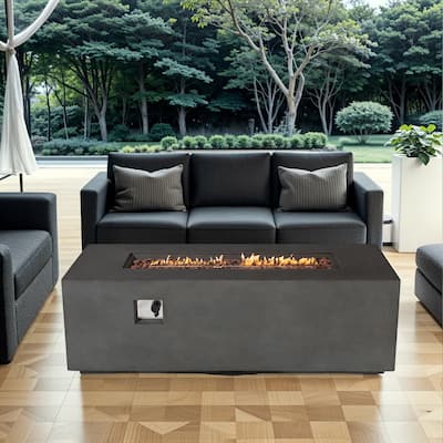 70inch Concrete Large Fire Pit Table