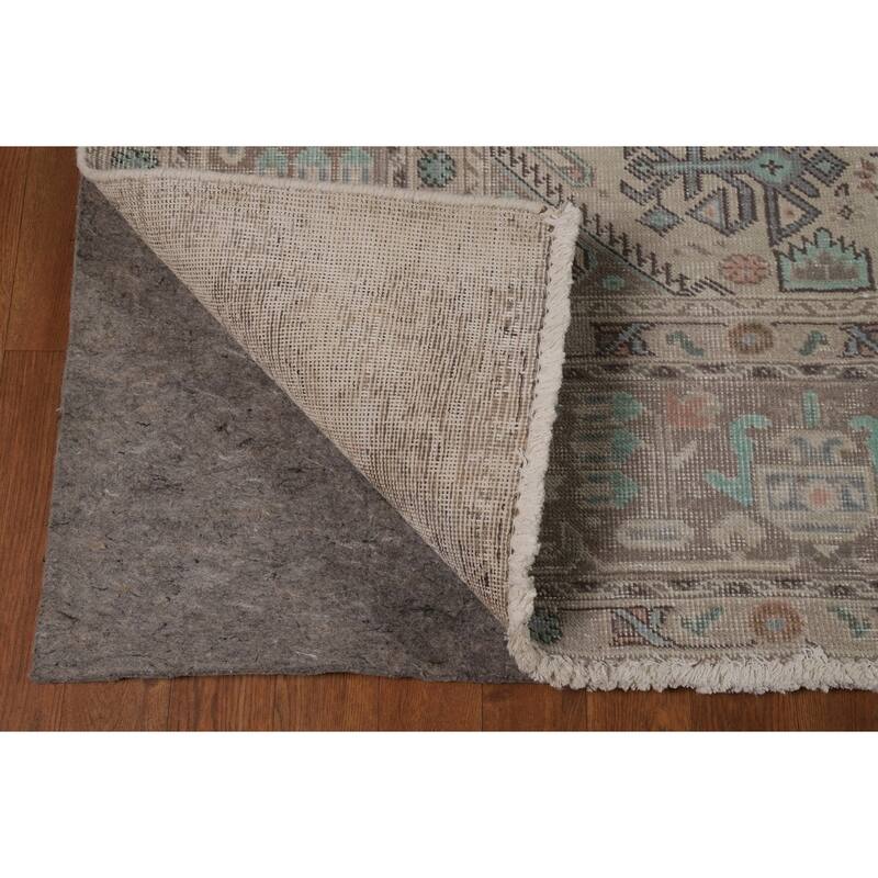 Geometric Tabriz Persian Area Rug Living Room Hand-Knotted Wool Carpet - 8'0"x 10'10"