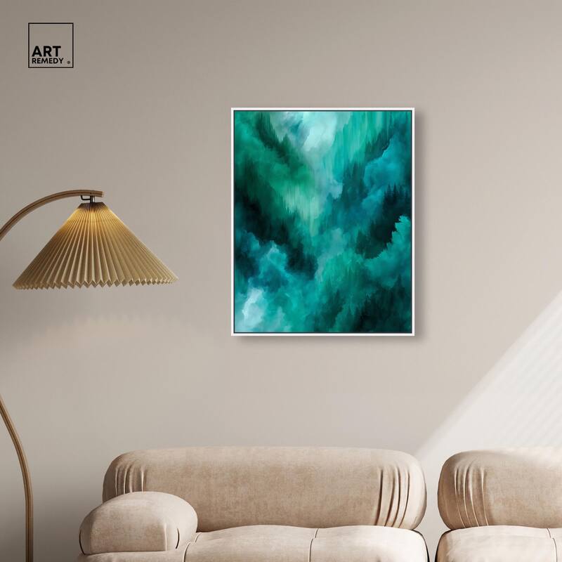 Textured Teal II Canvas by Art Remedy