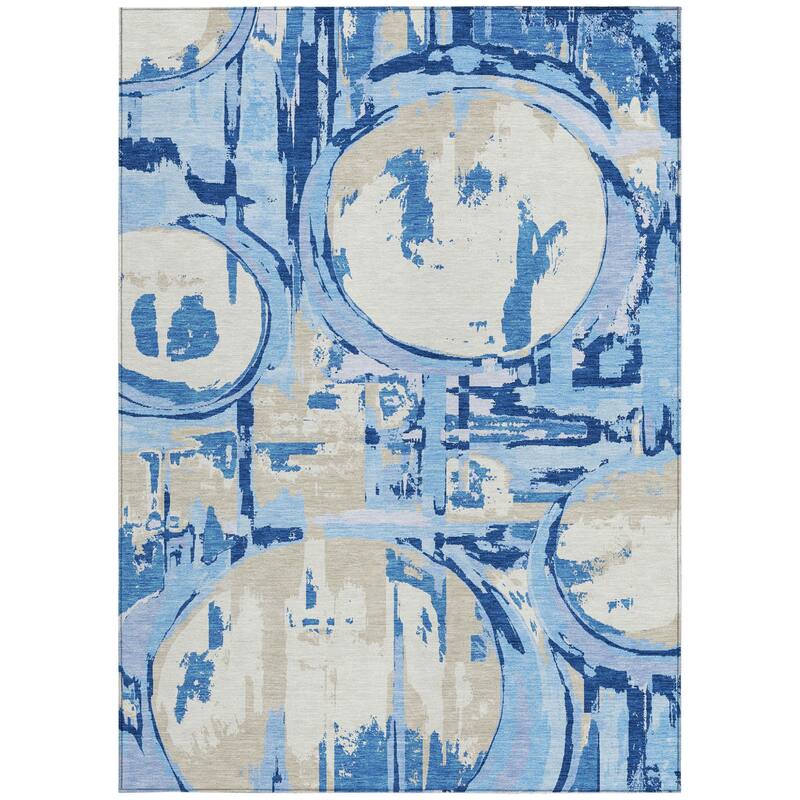 HomeRoots Geometric Transitional Rectangle Outdoor Rug