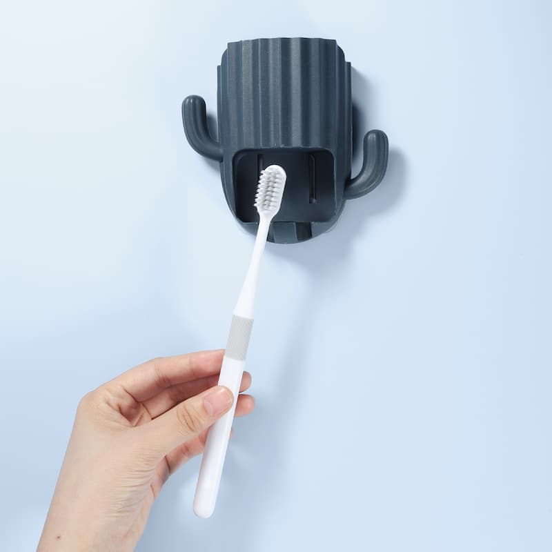 Wall Mounted Toothbrush Holders, Wall Mounted Toothbrush Storage 2.45"x2.45"x3.39"
