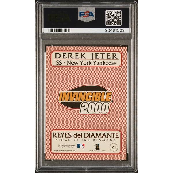Derek Jeter 2000 Pacific Invincible Kings of the Diamond Card #20 Graded  PSA 10 - 8'6" x 11'6" - Bed Bath & Beyond - 40999413