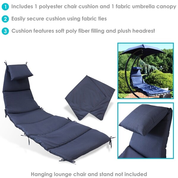 Sunnydaze Hanging Lounge Chair Replacement Cushion and