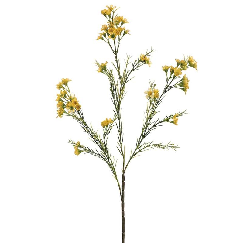Waxflower Artificial Floral Spray - 27" - Yellow