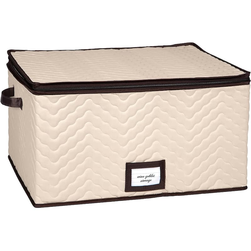 Stemware Storage Case for Wine Glasses - Holds 12 Glasses -19" x 9.5" x 14"