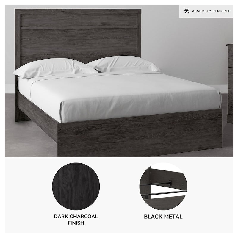 Belachime Black Panel Bed