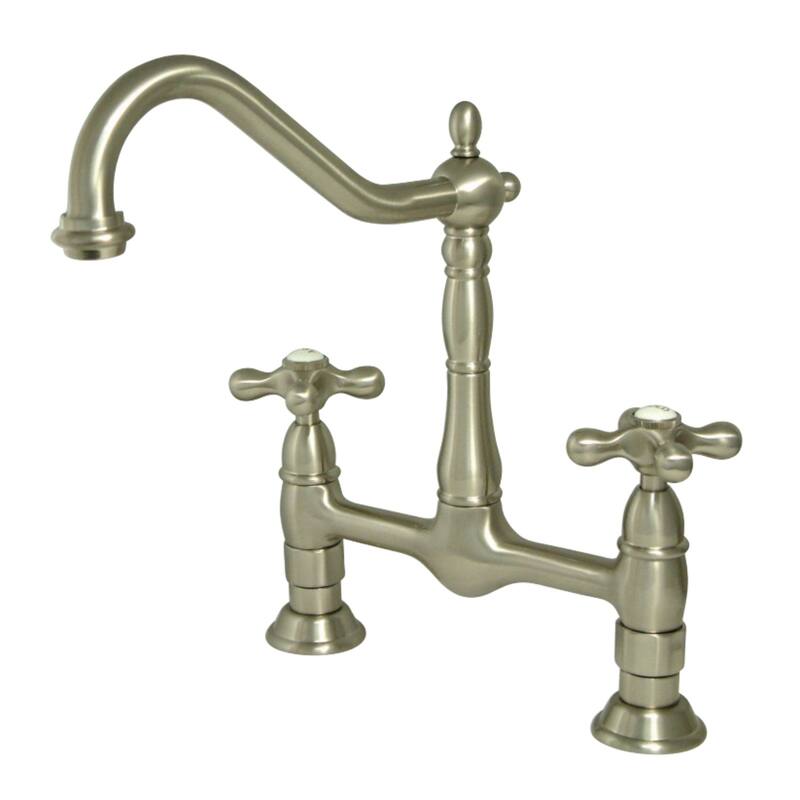 Heritage Bridge Kitchen Faucet - Brushed Nickel