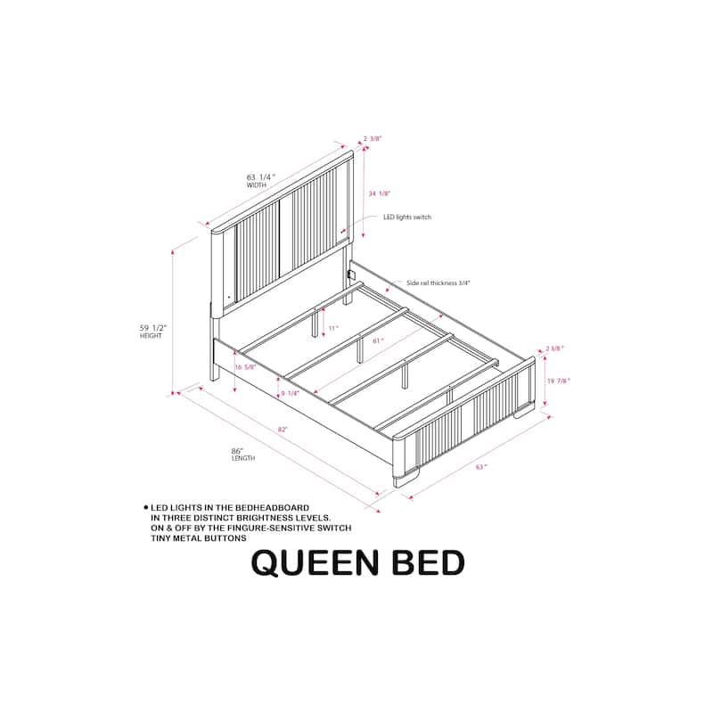 Sierra White Oak Solid Wood 3-Piece King Bedroom Storage Set