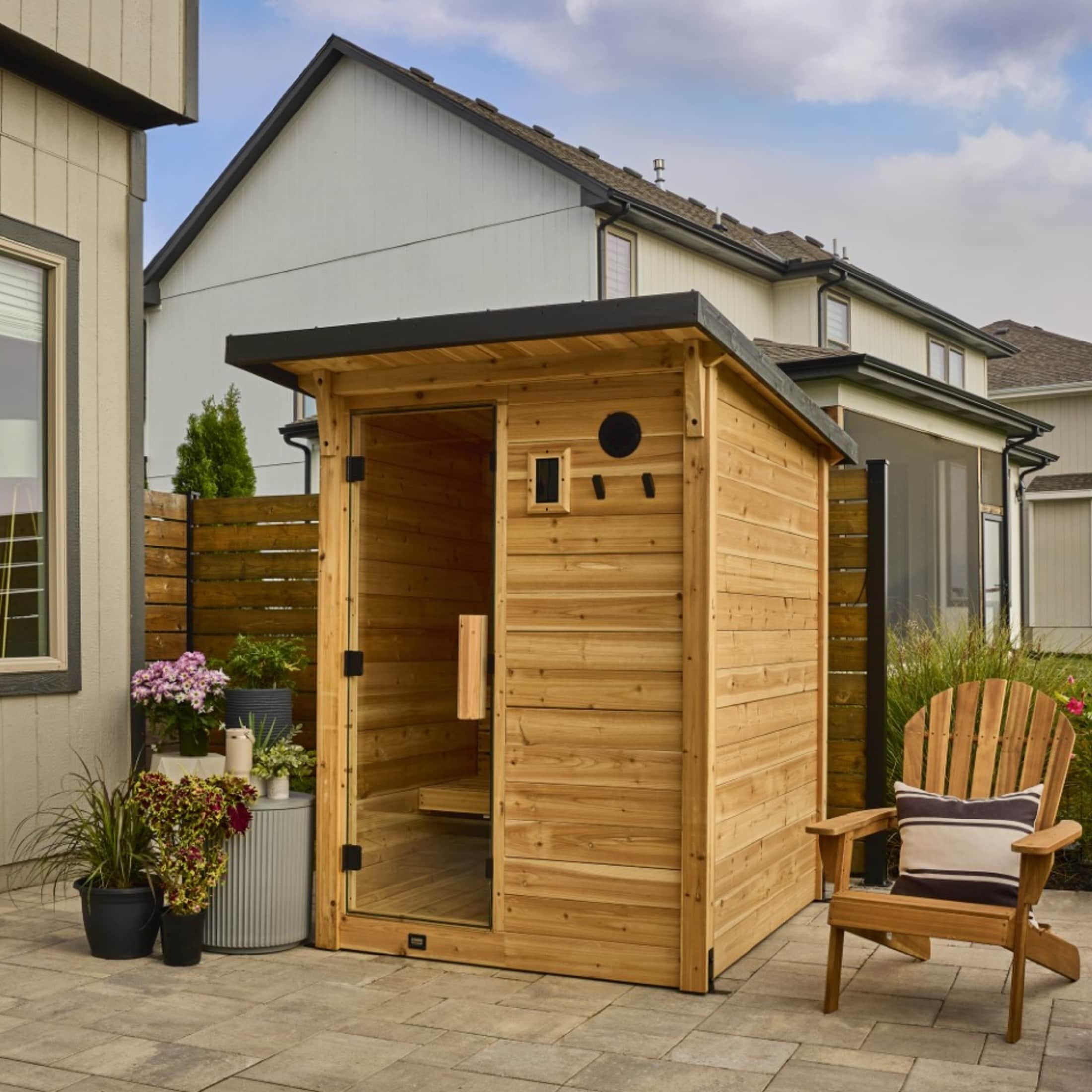 Backyard Discovery Henley 2-4 Person Outdoor Cabin Sauna, 9kW Heater
