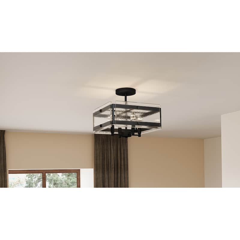 Lancer 4-Light Earth Black Semi-Flush Mount - Earth Black