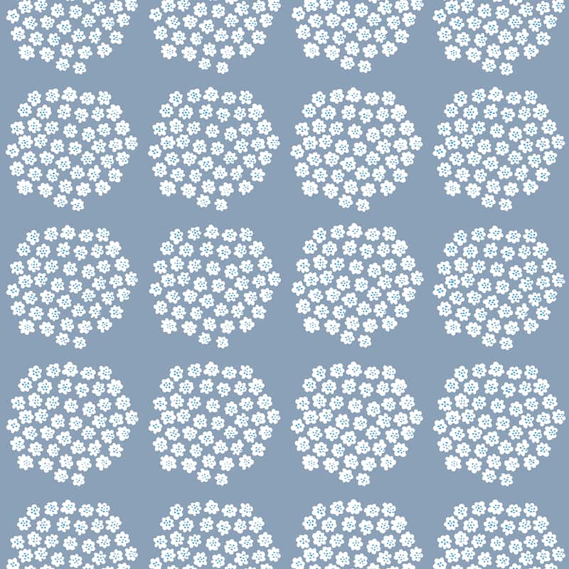 Marimekko Blue Puketti Peel & Stick Wallpaper