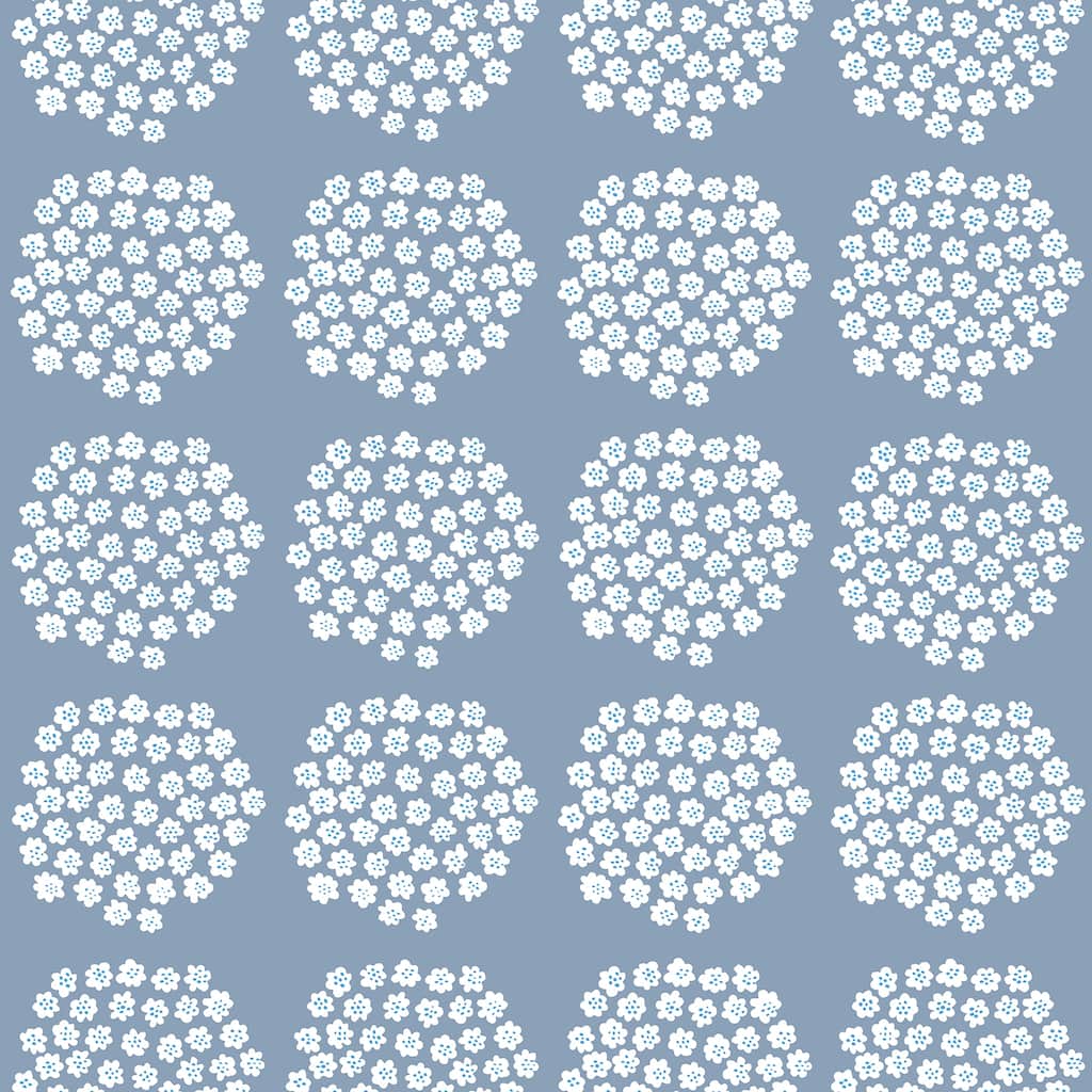 Marimekko Blue Puketti Peel & Stick Wallpaper