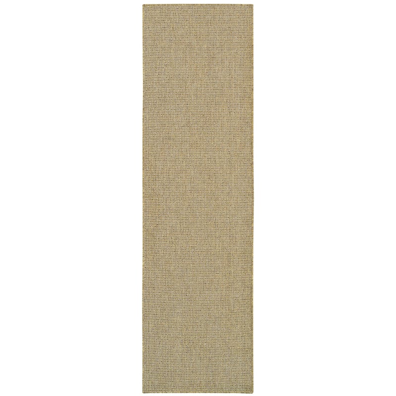 Vista Home Kauai Solid Light Brown Indoor-Outdoor Area Rug. - 2'3" x 7'6" Runner