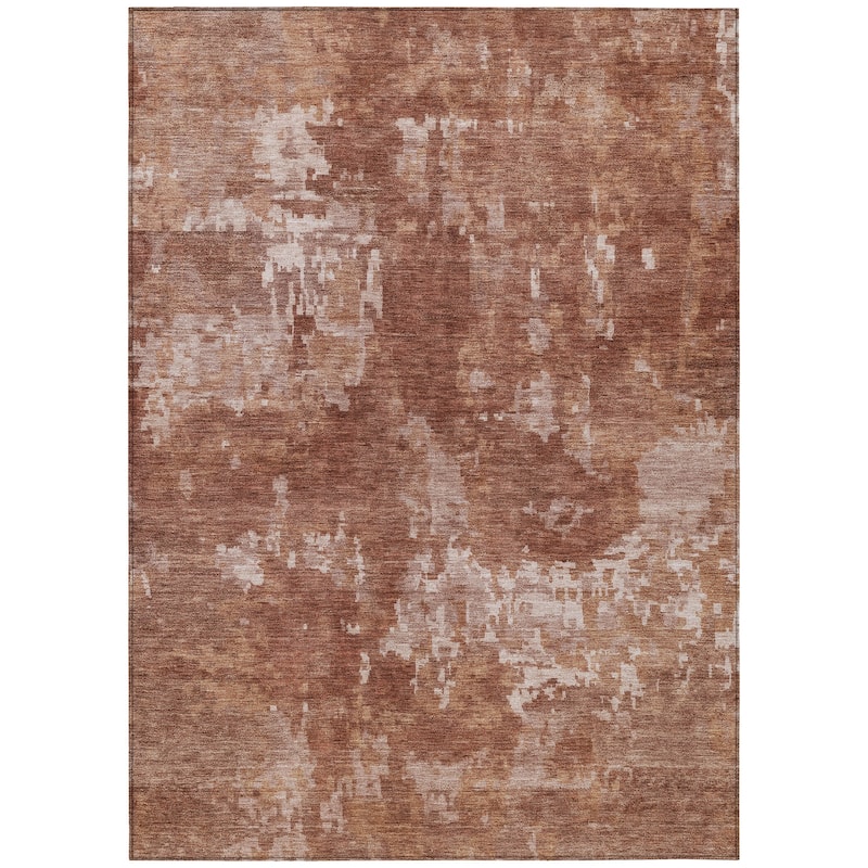 Machine Washable Indoor/ Outdoor Ombre Abstract Chantille Rug