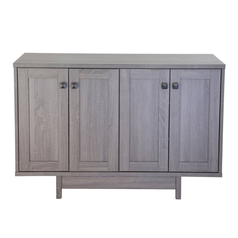 Q-Max 47"W Sideboard Storage Cabinet, Dining Server Cupboard Buffet Table with Two Storage Cabinets